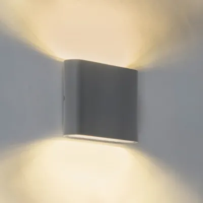 Image de Lampe d'extérieur Applique Batt LED 11,5 cm noir Moderne 2 flammes IP54 Éclairage extérieur Luminaire / Lampe