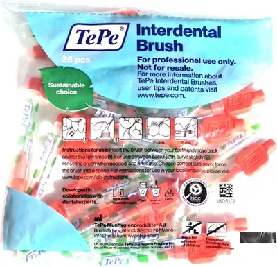 Image de TePe brossettes interdentaires x-soft rouge clair 0.5mm sachet de 25 pièces