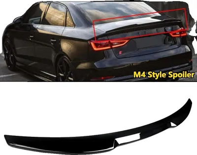 Obrázek produktu pro Zadní spoiler, Kompatibilní s Audi 2014-2020, Stylové vylepšení, Lesklá černá barva