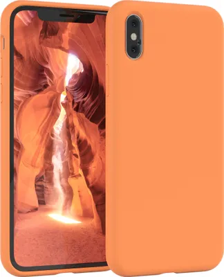 Produktbild von EAZY CASE Silikonhülle für Apple iPhone X / XS Silikon Backcover Schutz in Orange