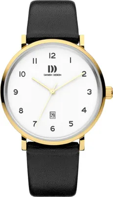 Produktbild von Danish Design IQ11Q1216 Herren-Armbanduhr, Edelstahl-Gehäuse, Leder-Armband