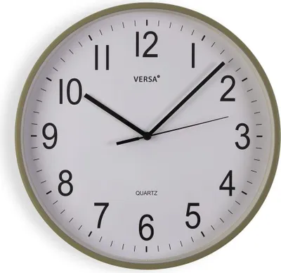 Produktbild von Wanduhr Versa grün Kunststoff 35,1 X 35,1 X 4,5 CM