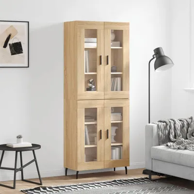 Produktbild von vidaXL Highboard Sonoma-Eiche 69,5x34x180 cm Holzwerkstoff