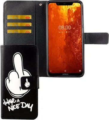 Imagen del producto de Funda para teléfono Nokia 8.1 / Nokia X7, tipo estuche protector con compartimento para tarjetas. ¡Que tenga un buen día!