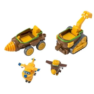 Produktbild von Super Wings Vehicules connectables Todd's Dig Rig + 2 Transform'a'bot - Todd / Donnie