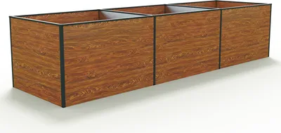 Produktbild von GFP Aluminium Hochbeet KINGSIZE DANIELA - 351 x 99 x 77 cm - Holzoptik, Stecksystem, langlebig