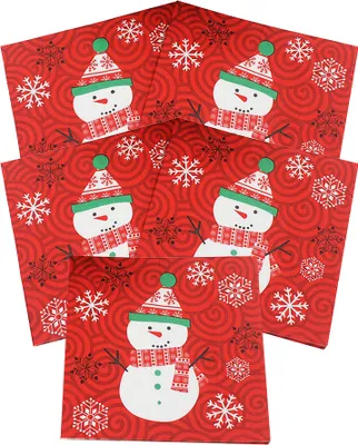 Produktbild von 100 Blatt Weihnachtsthema Papierservietten Tissue Servietten Decoupage Dekoration Festliche Partybedarf 33x33cm RUCD-30