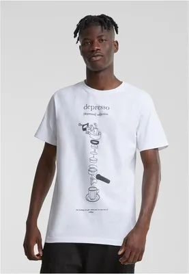 Produktbild von Mister Tee Depresso Kurzarm-t-shirt Weiß L Mann Weiß L