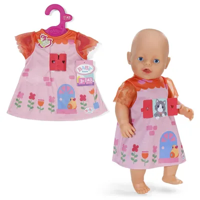 Produktbild von BABY born Kleid mit Hausmotiv & Fenstern zum Aufklappen für 43 cm Puppen