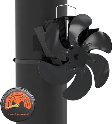 Image de Ventilateur de ventilation à dalle pour poêle à bois ou cheminée, écologique et efficace
