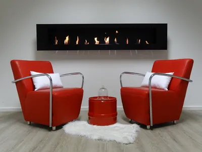 Produktbild von Ethanol & Gelkamin Kamin Wandkamin SRM-Design XXL Schwarz Breite 180 cm