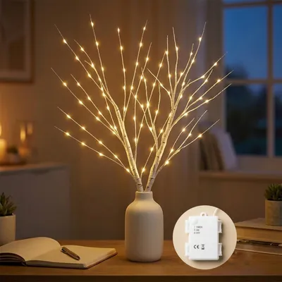 Productafbeelding van Set van 2 lichttakken met 132 LED's en timer