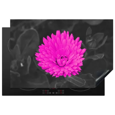 Produktbild von KitchenYeah© Herdabdeckplatte Blumen - Aquarell - Rosa , 76x51cm, Küche Deko, Glaskeramikkochfeld Herdabdeckung, Abdeckplatte fùr Kochfeld