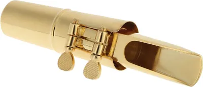 Obrázek produktu pro Jazzový tenorový saxofonový náustek 5C z kovu s náustkovými polštářky, uzávěr víčka, pozlacení
