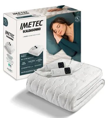 Image de Imetec Adapto Plus Cotone Chauffe-lit électrique 150 W Blanc Coton, Polyester