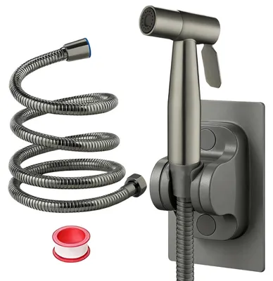 Image de Pulvérisateur pour toilettes - Kit de bidet portatif avec un tuyau de 1,5 mètre