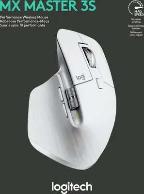 Image de Souris Logitech MX Master 3S, sans fil, Bolt, Bluetooth, gris clair