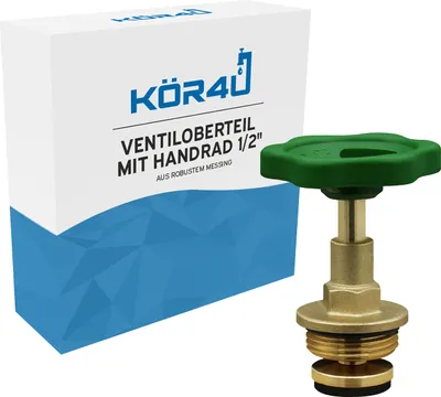 Produktbild von kör4u Ventiloberteil mit Handrad grün 1/2"