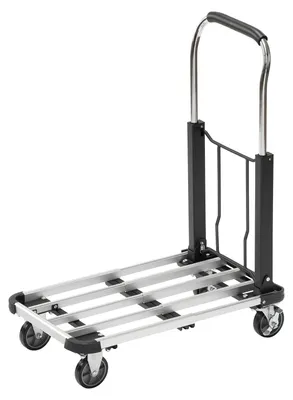Productafbeelding van Transportwagen - inklapbaar - 150 kg - parkeerrem - aluminium