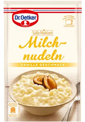 Zdjęcie produktu dla Dr Oetker Słodki Makaron Mleczny Waniliowy 116g