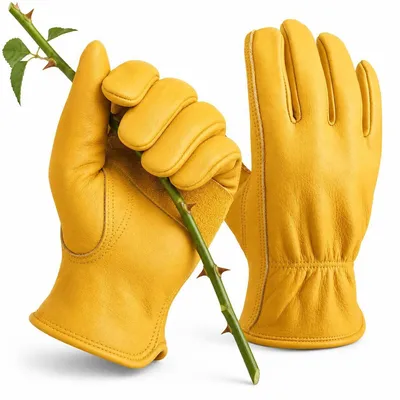 Produktbild von OZERO Gartenhandschuhe Dornenfest Herren Damen, Arbeitshandschuhe Leder