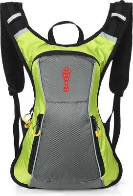 Produktbild von LED-Blinker-Rucksack IPX5 Wasserdichter reflektierender Rucksack Drahtlose Fernbedienung Fahrradtasche fuer Radfahren, Laufen, Gehen, Joggen