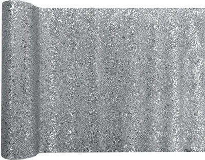 Produktbild von Tischläufer silber glitzer 3 m x 28 cm