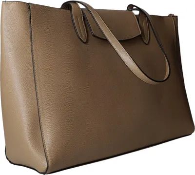 Produktbild von Dunkelbeige Kunstleder Shopper Tasche für Damen BAG-3723-BE