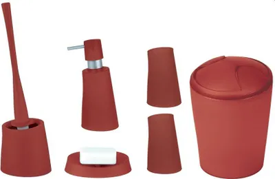 Produktbild von Badset Move 6 tlg. Terracotta Rot