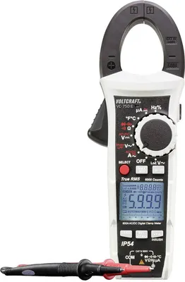 Produktbild von VOLTCRAFT VC-750 E Stromzange, Hand-Multimeter digital Spritzwassergeschützt (IP54) CAT IV 600 V Anzeige (Counts): 6000