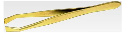 Produktbild von Gerade Pinzette 9 cm, vergoldet, rostfrei