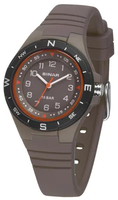 Produktbild von SINAR Jugenduhr Armbanduhr Analog Quarz Uni Silikonband XB-23-5 Anthrazit