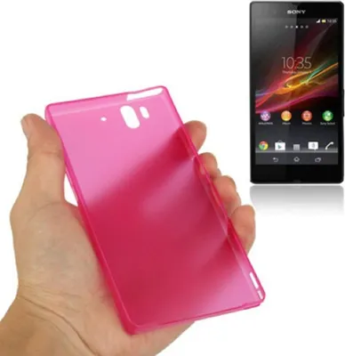 Produktbild von Schutzhülle Case Ultra Dünn 0,3mm für Handy Sony Xperia Z / L36H / C660X Pink Transparent