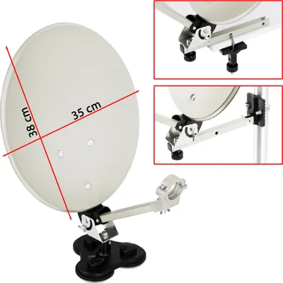 Produktbild von PremiumX Camping SAT Anlage Single LNB 10m Kabel Receiver Koffer Stativ
