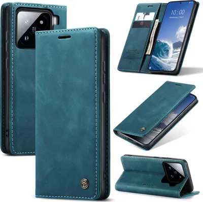 Obrázek produktu pro Pouzdro pro Xiaomi 15, RetroPolyuretanKožené Pouzdro s Funkcí Stojánku modrý