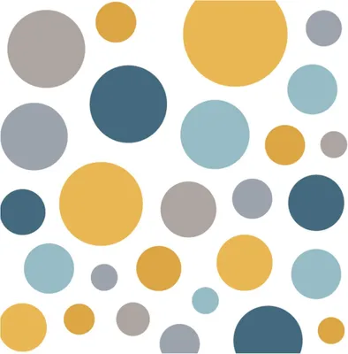 Produktbild von Wandsticker Set bunte Punkte, 86 Stück, selbstklebend, für Kinderzimmer