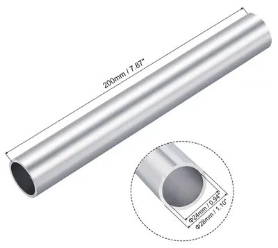 Produktbild von 200mm Lange Alurohr 28mm Au?endurchmesser, 6063 Aluminium Rohr 24mm Innendurchmesser, Nahtlose Gerade Rundrohr Aluprofil Rohre fš¹r Industriebau Bastelprojekte Heimdekoration