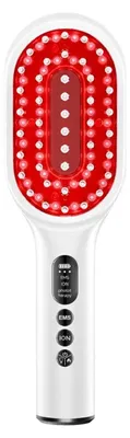 Produktbild von Laser Haarwuchs Kamm 5 in 1, EMS Mikrostrom, Rotlicht 660nm, gegen Haarausfall, Kopfhaut Massagegerät, Ionen Bürste, USB-C, 3 Stufen