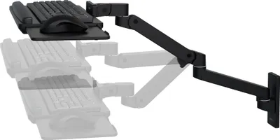 Produktbild von Ergotron LX Pro, Keybordhalterung/Mausablage, Schwarz, Aluminium, 2,3 kg, Wand, 0 - 330 mm