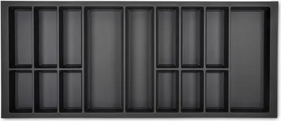 Produktbild von ORGA-BOX VII Design Besteckeinsatz basaltgrau 1126 x 474 mm Besteckaufbewahrung für Veriset Warendorf Küchen uvm. mit 120er Korpus