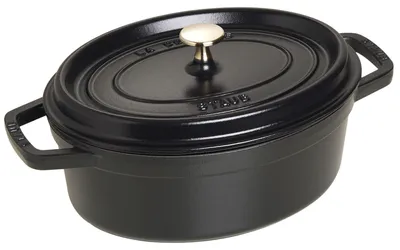 Image de Staub Cocotte 27 cm noir ovale