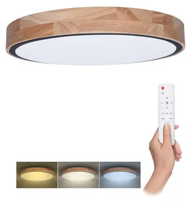 Obrázok produktu pre LED stropné svietidlo Solight WO8006 Iron Oak 60 W 4200 lm 3000-6000 K dub s diaľkovým ovládaním