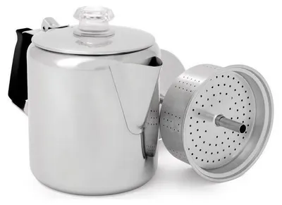 Produktbild von GSI Outdoors Edelstahl-Perkolator für 6 Tassen 900 ml, 568 g , silber; 65206