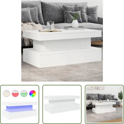 Obrázek produktu pro The Living Store Konferenční stolek s LED světly bílý 90x50x40 cm
