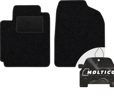 Produktbild von moto-MOLTICO Vorne Fußmatten Auto Velours Autoteppiche Schwarz Automatten Set 2-teilig passend für Toyota Celica 1999-2006