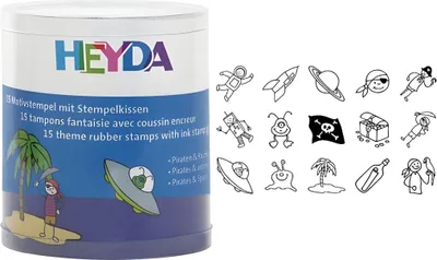 Immagine prodotto di Heyda 204888486 Set di francobolli "Pirati e uomini dello spazio"
