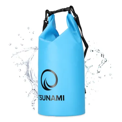 Produktbild von TSUNAMI Dry Bag 10 L, wasserdichter Outdoor-Beutel, Rollverschluss, für Kajak, SUP, blau