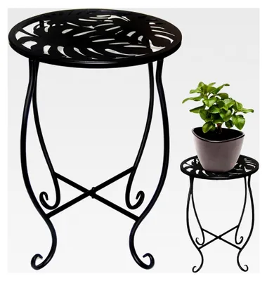 Produktbild von Pflanzenständer für den Außenbereich | Hoher Blumentopfständer - Platzsparender Metall Pflanzenständer 38 cm für Balkon, Wohnzimmer, Terrasse, Wintergarten, Gewächshaus, Außenbereich, Diele, Wohnung