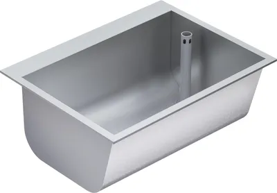 Immagine prodotto di KWC AR Lavabo, SIRIUS, acciaio inox, 670x281x520 mm, scarico a destra