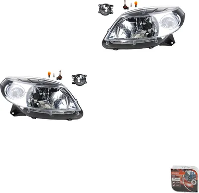 Produktbild von Scheinwerfer Satz + Osram Night Breaker Laser passend für Dacia Sandero 06/08 8200074008 6202E1 00006202E1 6710027 0000620639 620639 0000620662 Johns
